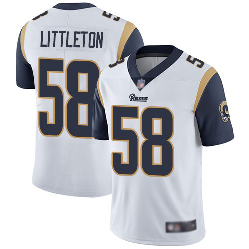 Los Angeles Rams Limited White Men Cory Littleton Road Jersey NFL Football #58 Vapor Untouchable